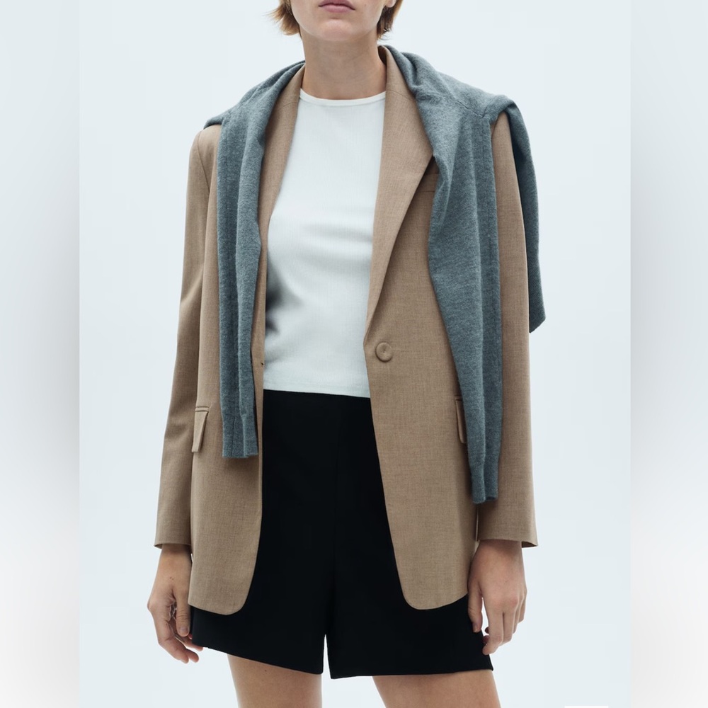 Mango Tan Blazer & Suit Jacket - image 5